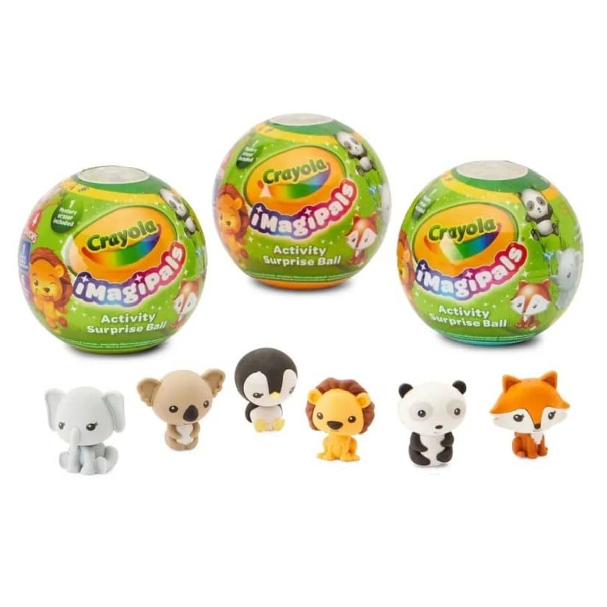 Crayola Assorted 12 Imagipals In Counter Display Mystery Animal Activity Surprise Ball Unisex, 5-7 Years