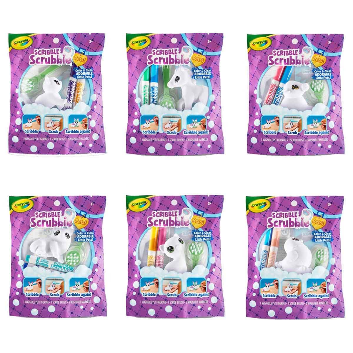 Crayola Assorted Adorable Scribble Scrubbie Unisex, 3-4 Years