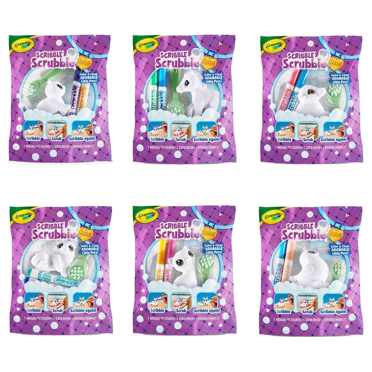 Crayola Assorted Adorable Scribble Scrubbie Unisex, 3-4 Years