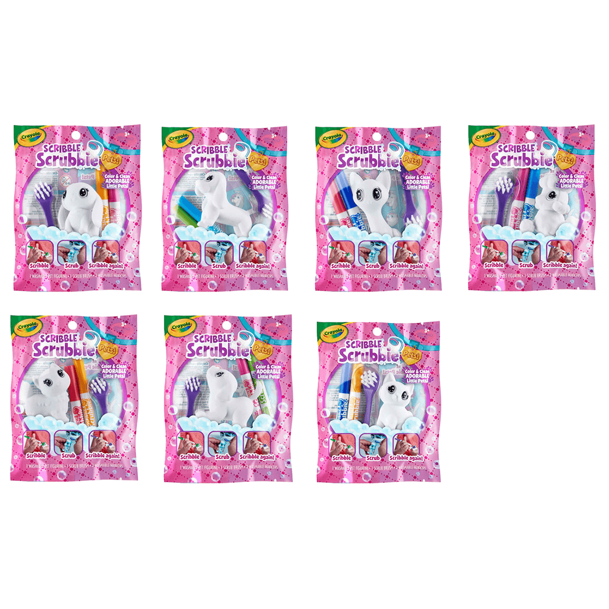 Crayola Assorted Scribble Scrubbie Unisex, 3-4 Years