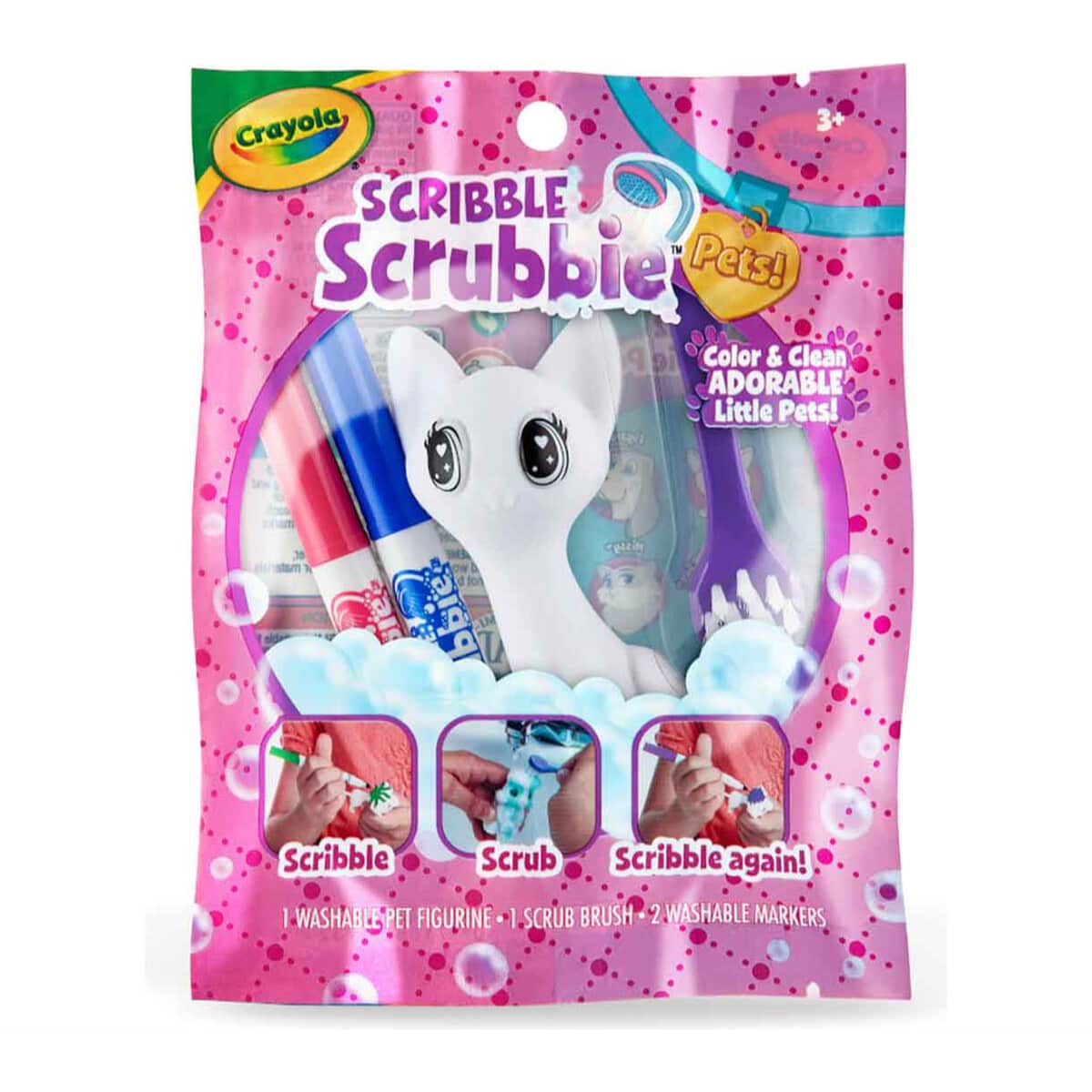Crayola Assorted Scribble Scrubbie Unisex, 3-4 Years
