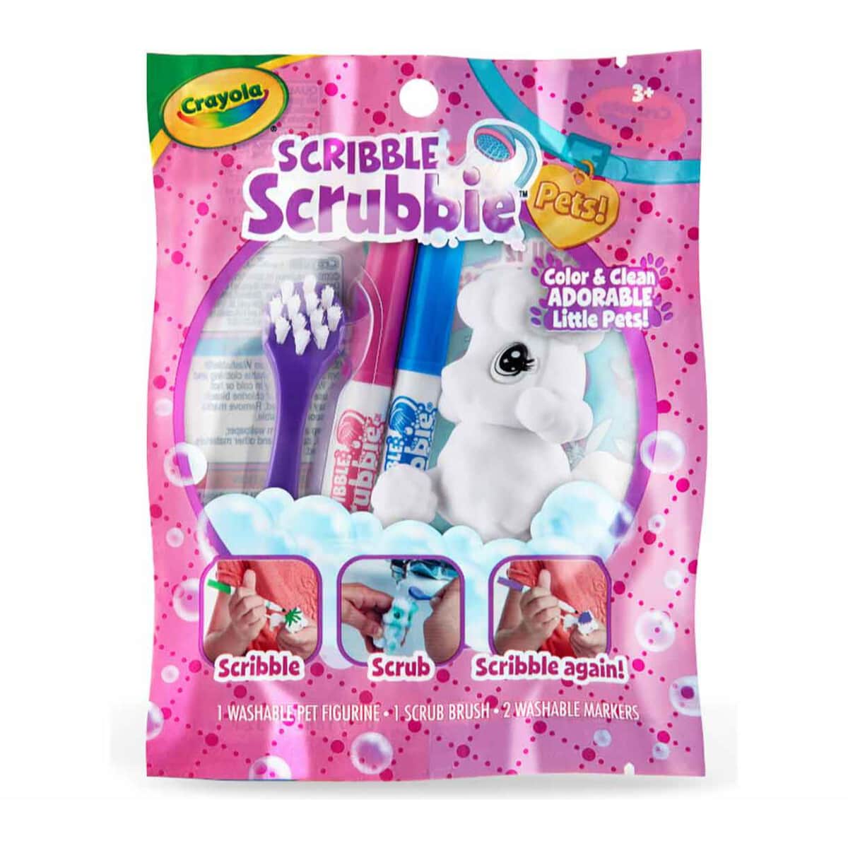 Crayola Assorted Scribble Scrubbie Unisex, 3-4 Years