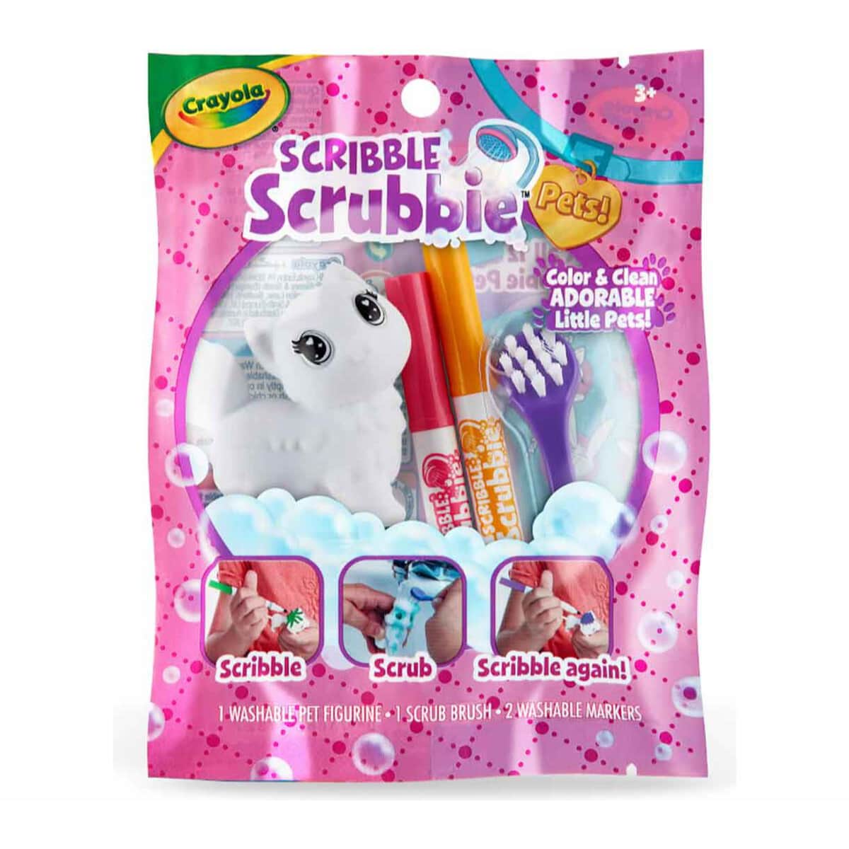 Crayola Assorted Scribble Scrubbie Unisex, 3-4 Years