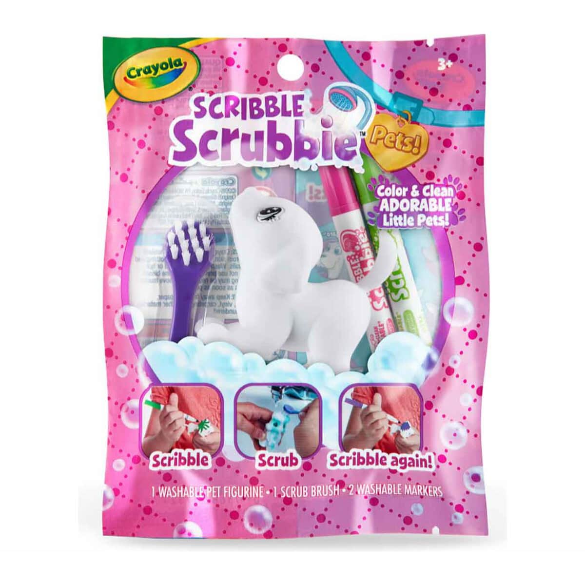 Crayola Assorted Scribble Scrubbie Unisex, 3-4 Years