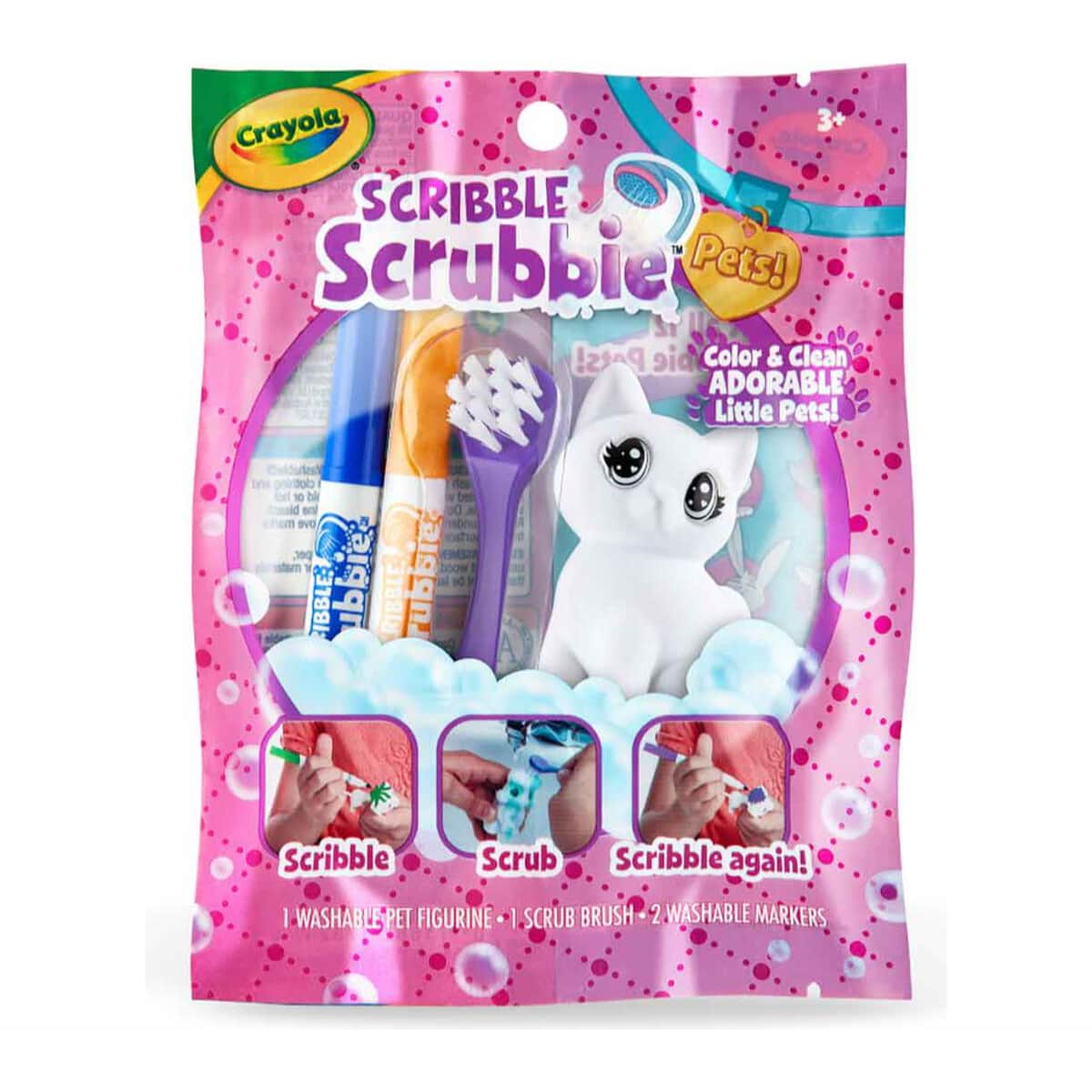 Crayola Assorted Scribble Scrubbie Unisex, 3-4 Years