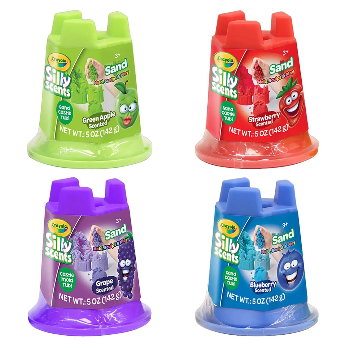 Crayola Assorted Silly Scented Sand Castle Tub Unisex, 3-4 Years