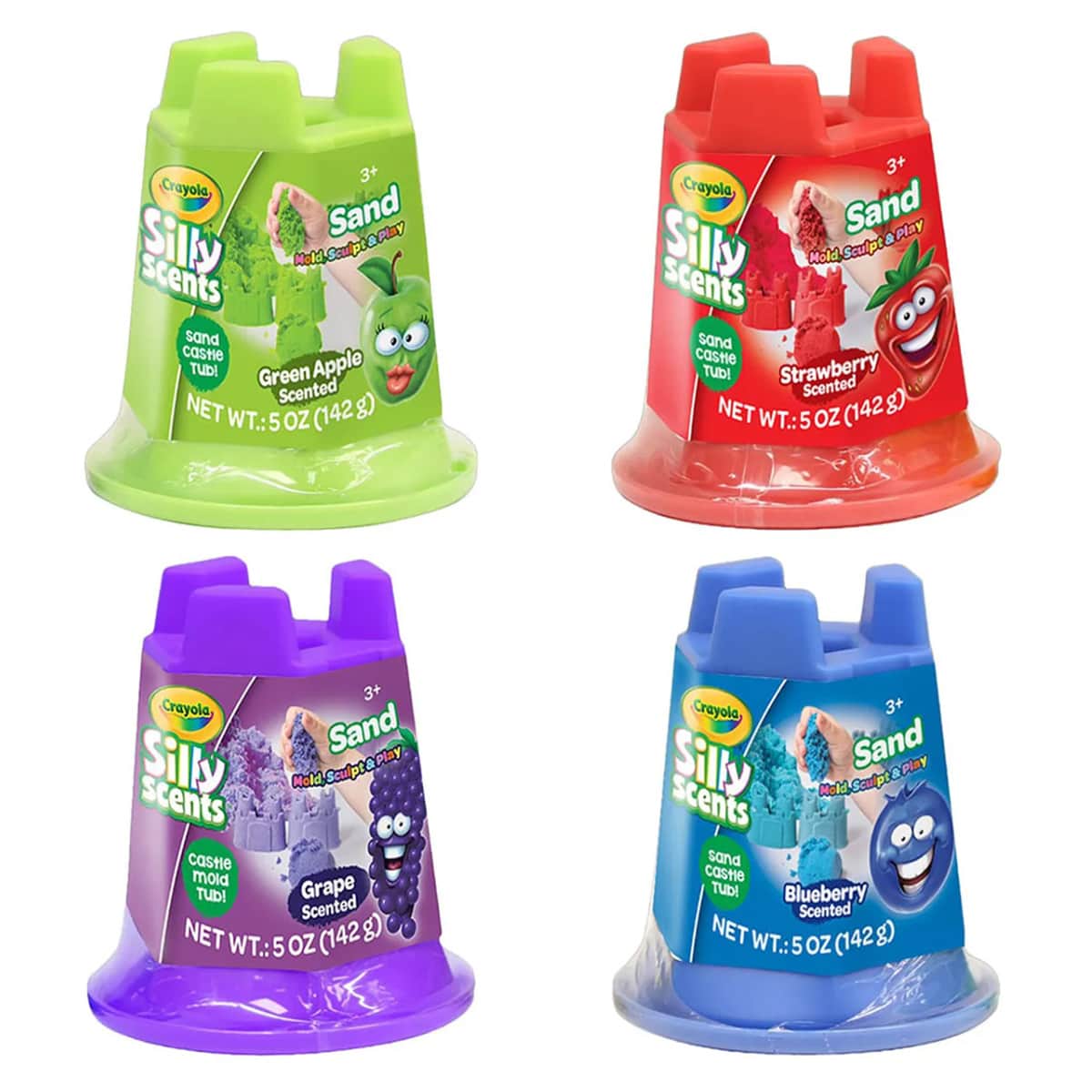 Crayola Assorted Silly Scented Sand Castle Tub Unisex, 3-4 Years