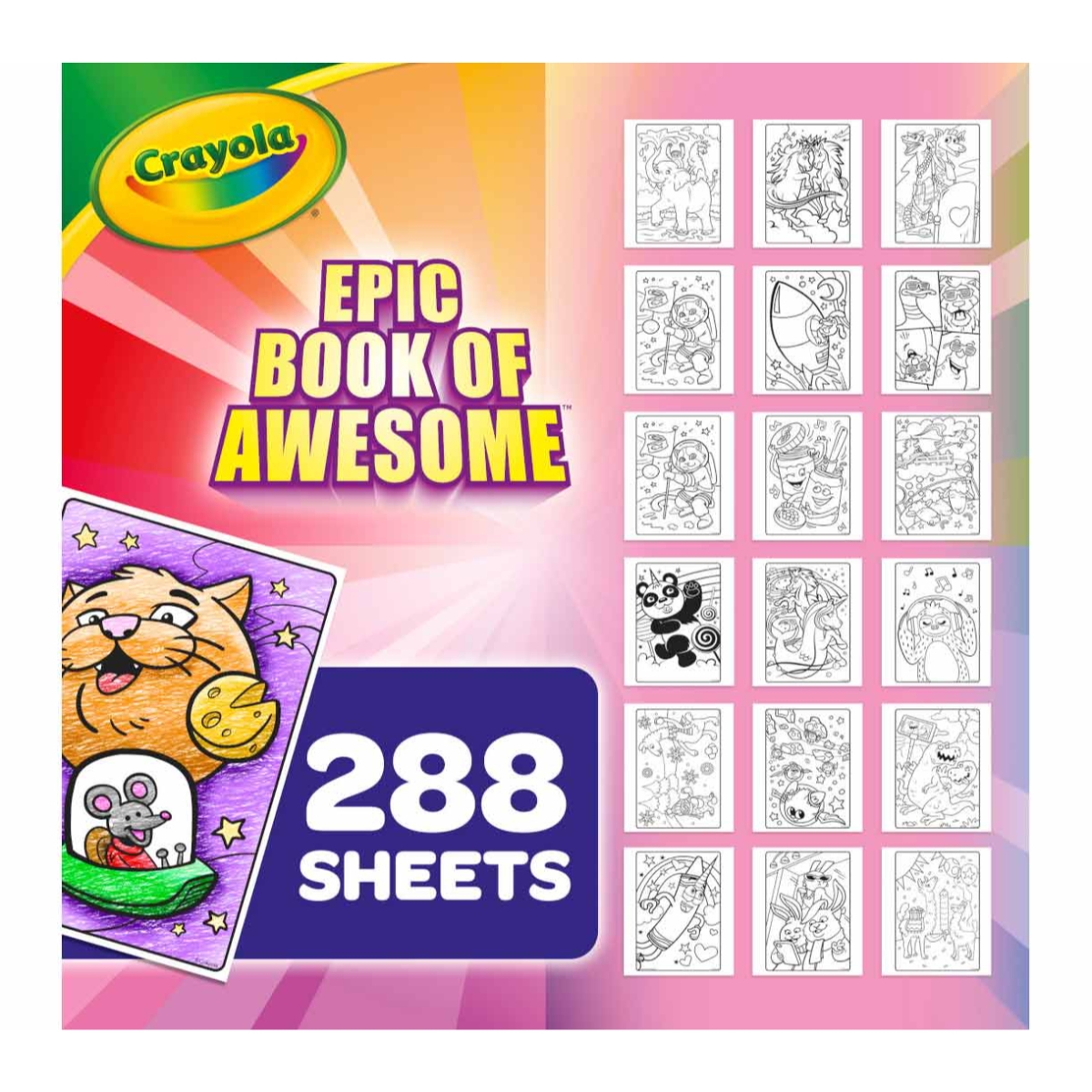 Crayola Awesome Colouring Book Unisex, 3-4 Years