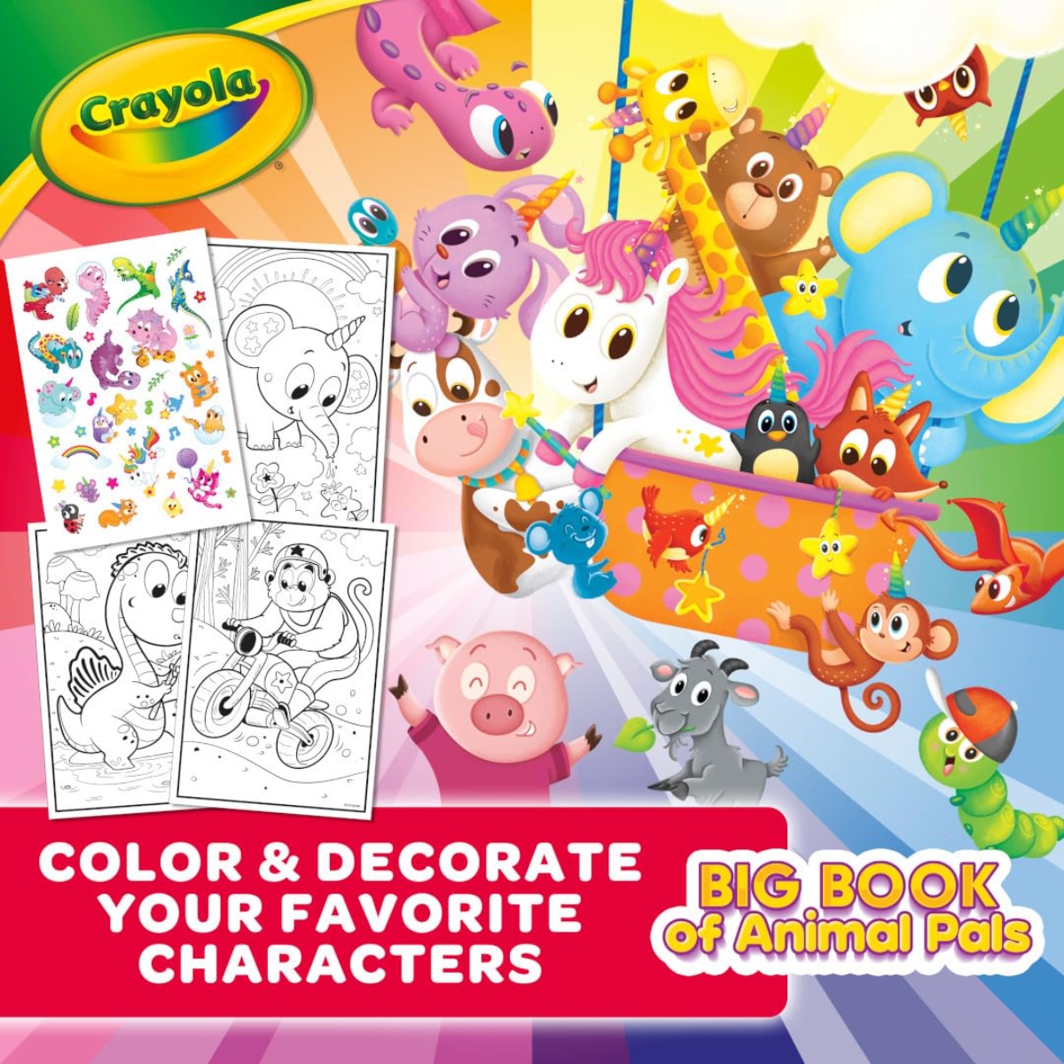 Crayola Animal Pals Colouring Book with Crayons Combo Pack