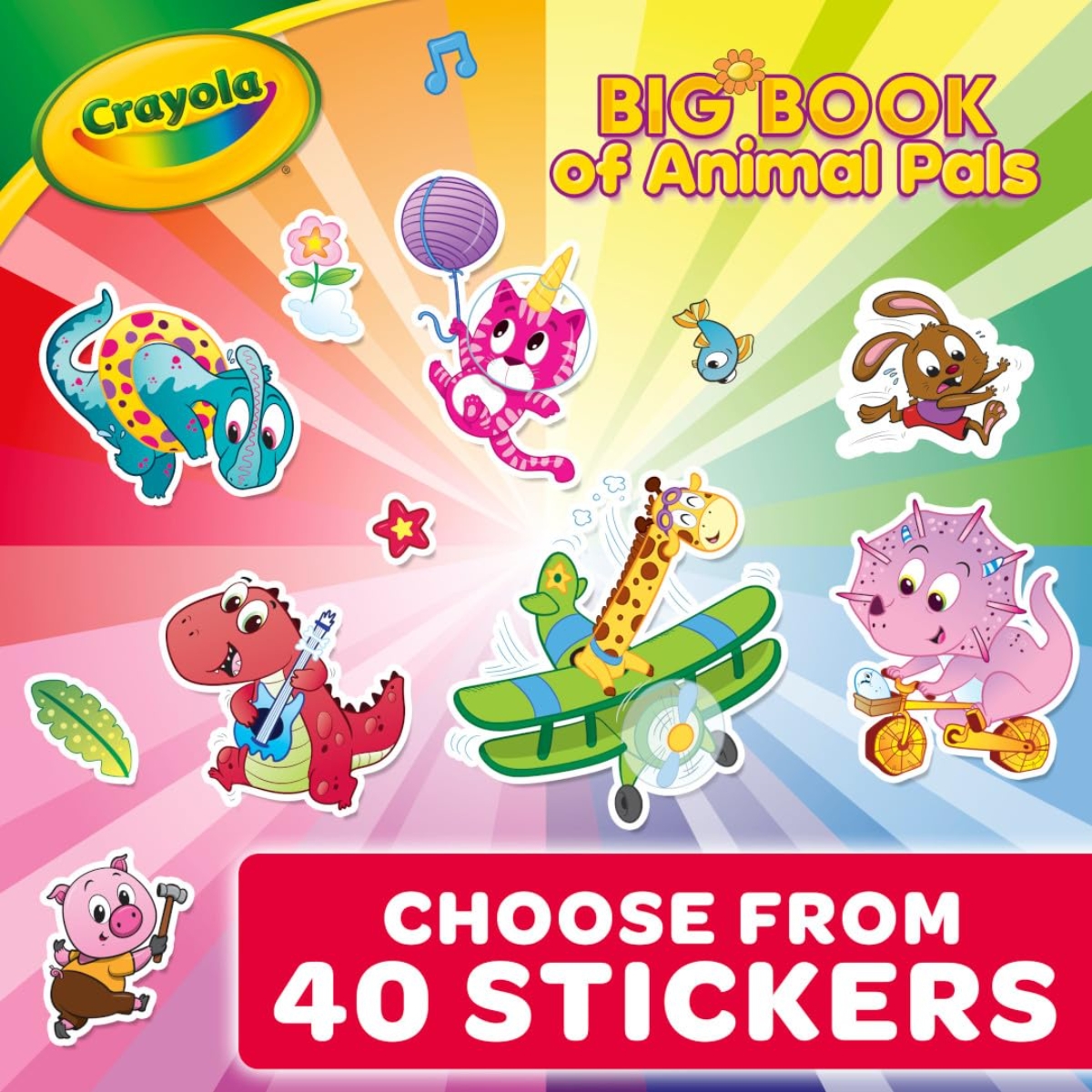 Crayola Animal Pals Colouring Book with Crayons Combo Pack
