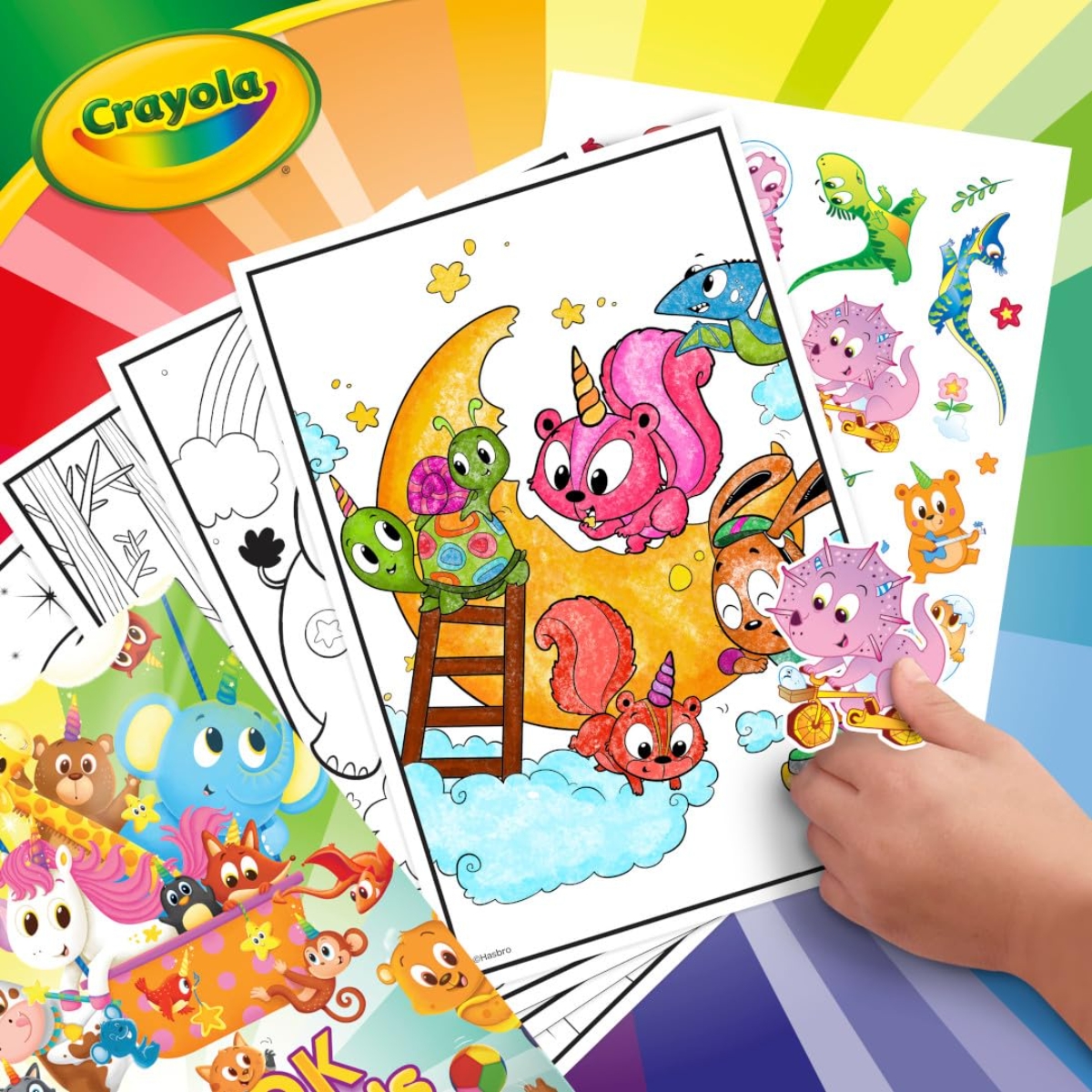 Crayola Animal Pals Colouring Book with Crayons Combo Pack