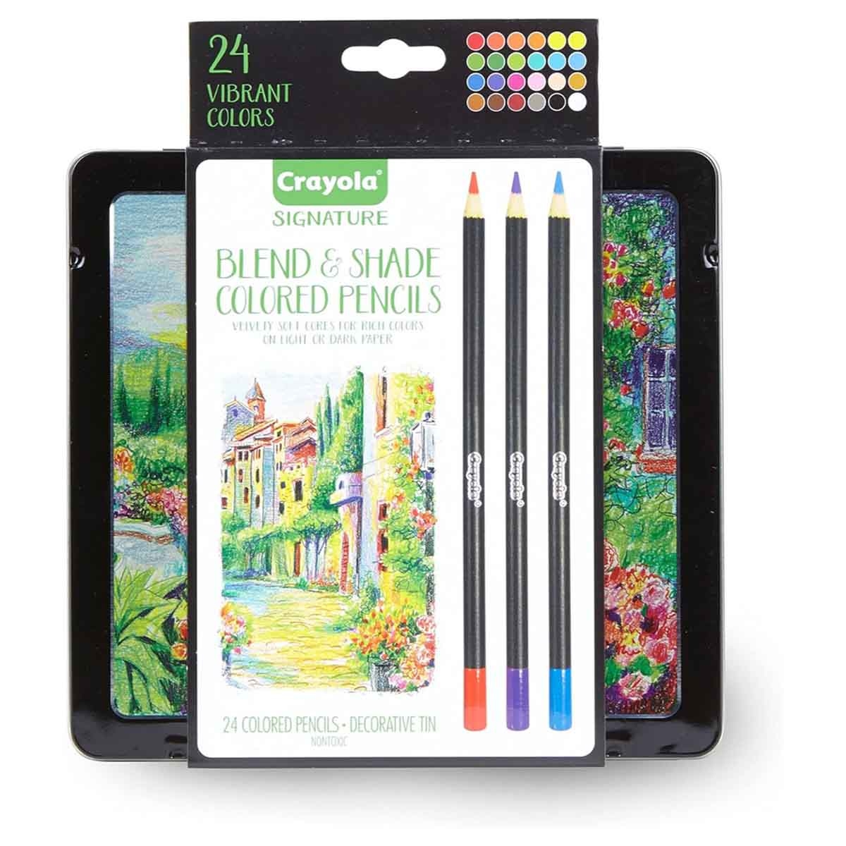 Crayola Blend & Shade Coloured Pencils Unisex, 8-10 Years, Pack of 24