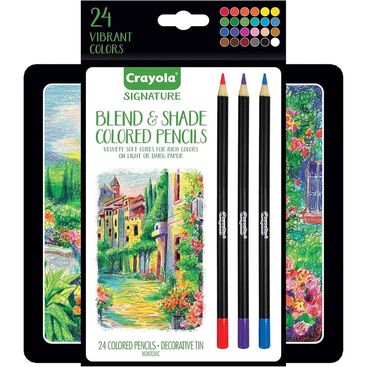 Crayola Blend & Shade Coloured Pencils Unisex, 8-10 Years, Pack of 24