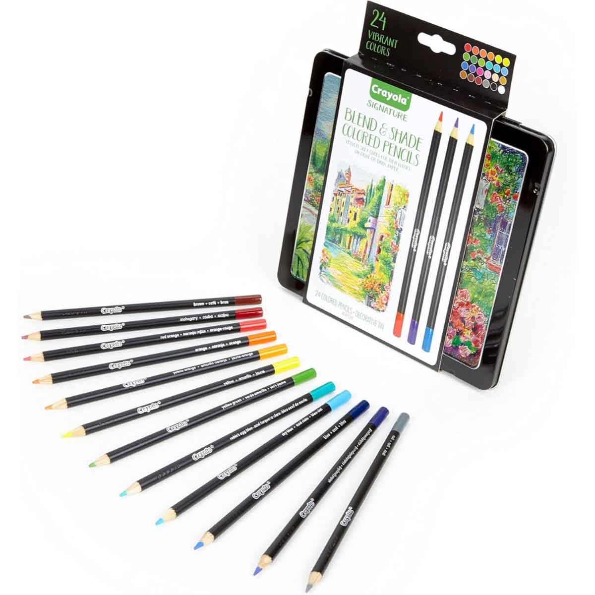 Crayola Blend & Shade Coloured Pencils Unisex, 8-10 Years, Pack of 24