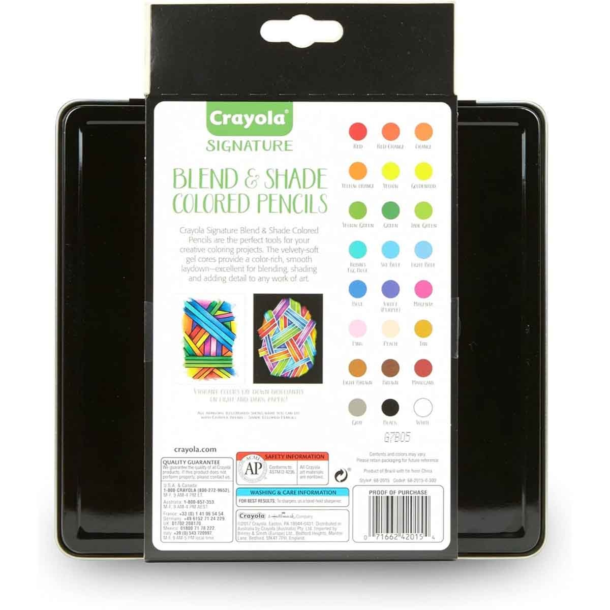 Crayola Blend & Shade Coloured Pencils Unisex, 8-10 Years, Pack of 24