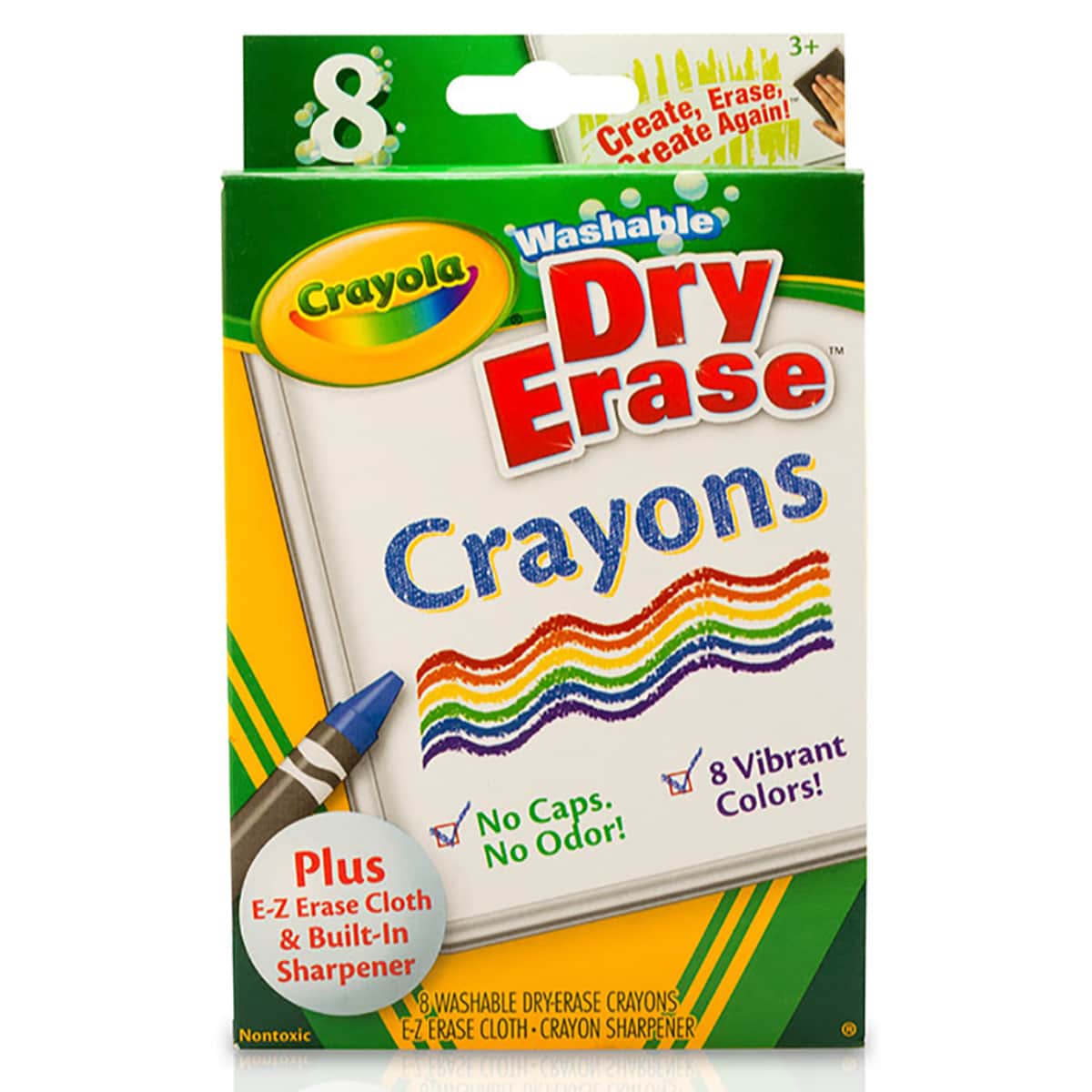 Crayola Bold And Bright Dry Erase Crayons Unisex, 3-4 Years, Pack of 8