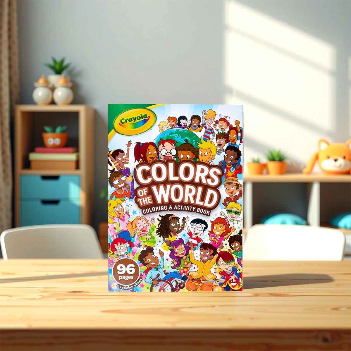 كرايولا مجموعة أقلام شمعية كلاسيك ولامعة مع كتاب تلوين ولوحة تتوهج في الظلام مجموعة، للجنسين، 5-7 سنوات