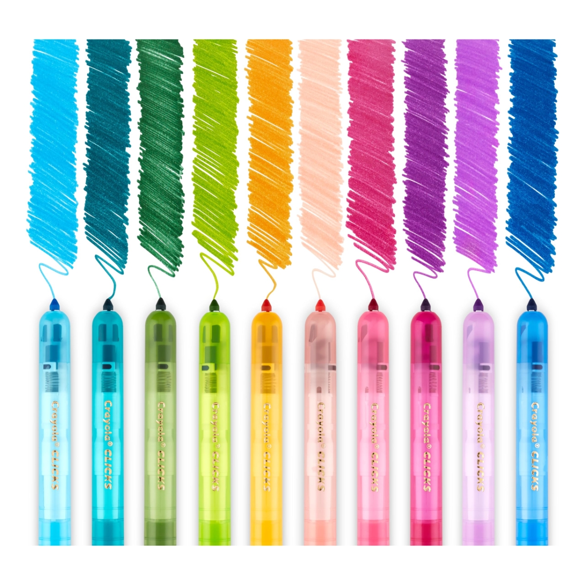 كرايولا ماركرز كليكس بولد قابلة للسحب للجنسين، 8-10 سنوات، مجموعة من 10