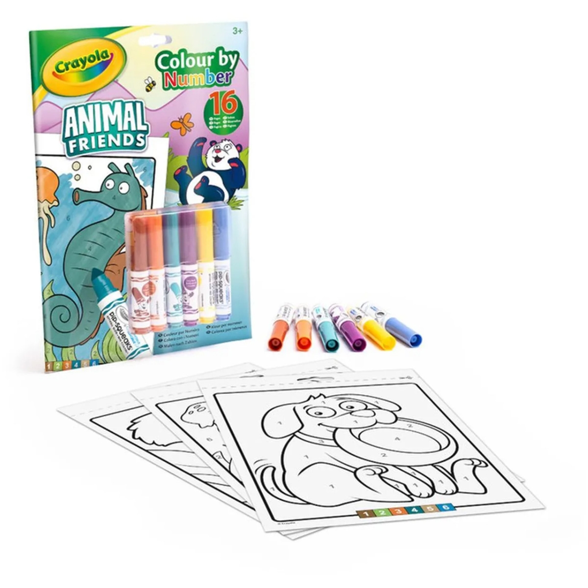 Crayola Color By Number Pad with Mini Markers Unisex, 3-4 Years
