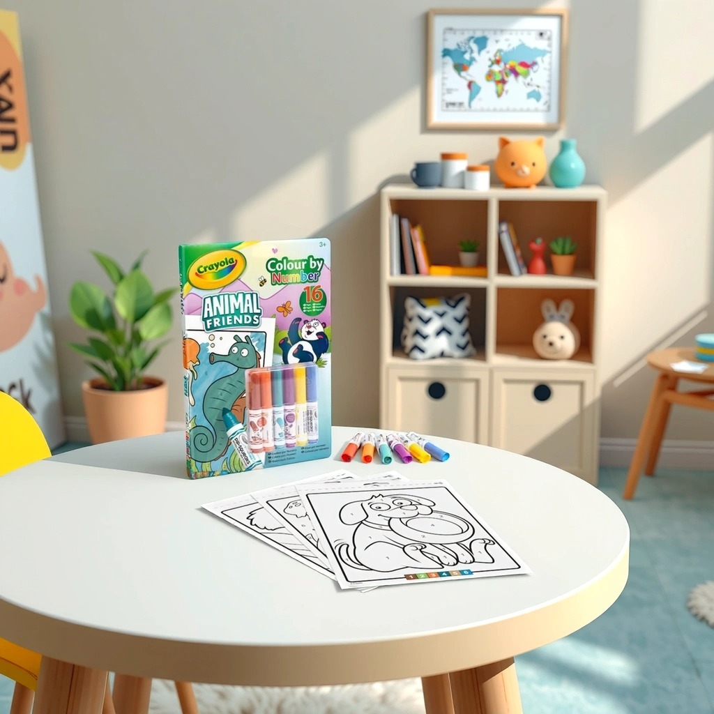 Crayola Color By Number Pad with Mini Markers Unisex, 3-4 Years