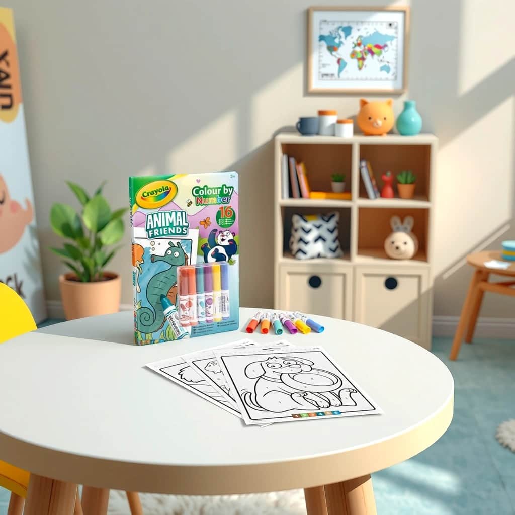 Crayola Color By Number Pad with Mini Markers Unisex, 3-4 Years
