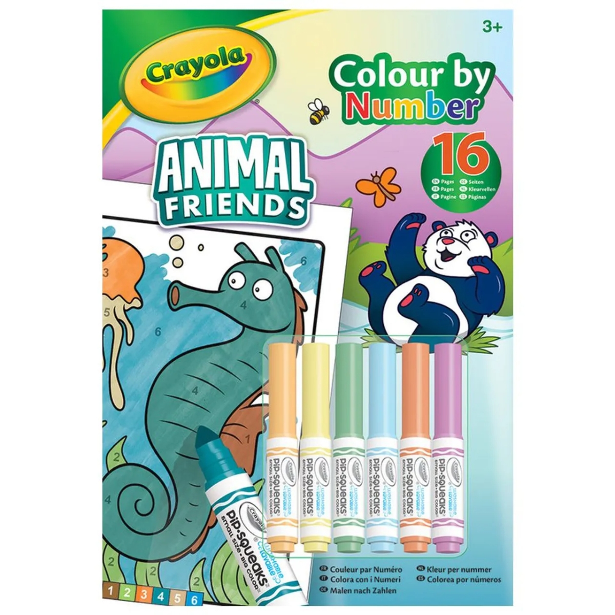 Crayola Color By Number Pad with Mini Markers Unisex, 3-4 Years