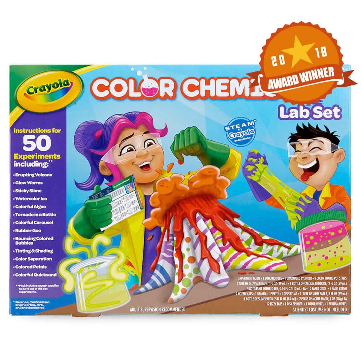 كرايولا مجموعة معمل كيمياء الألوان للجنسين، 8-10 سنوات
