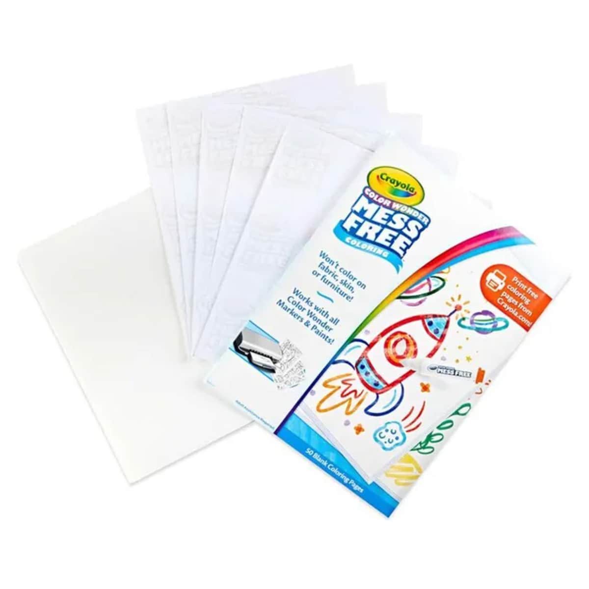 Crayola Color Wonder 50 Blank Coloring Pages Unisex, 3-4 Years