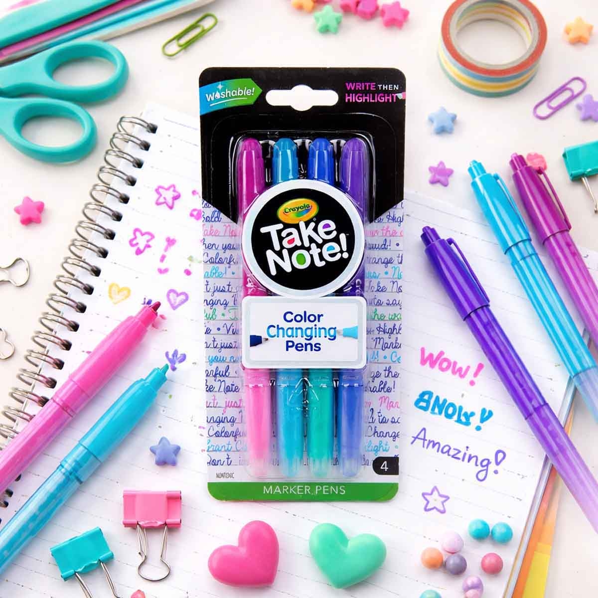Crayola Colour Changing & Paint Brush Pens, Crayons with Oil Pastels & Colouring Book Bundle Pack Unisex, 5-7 Years