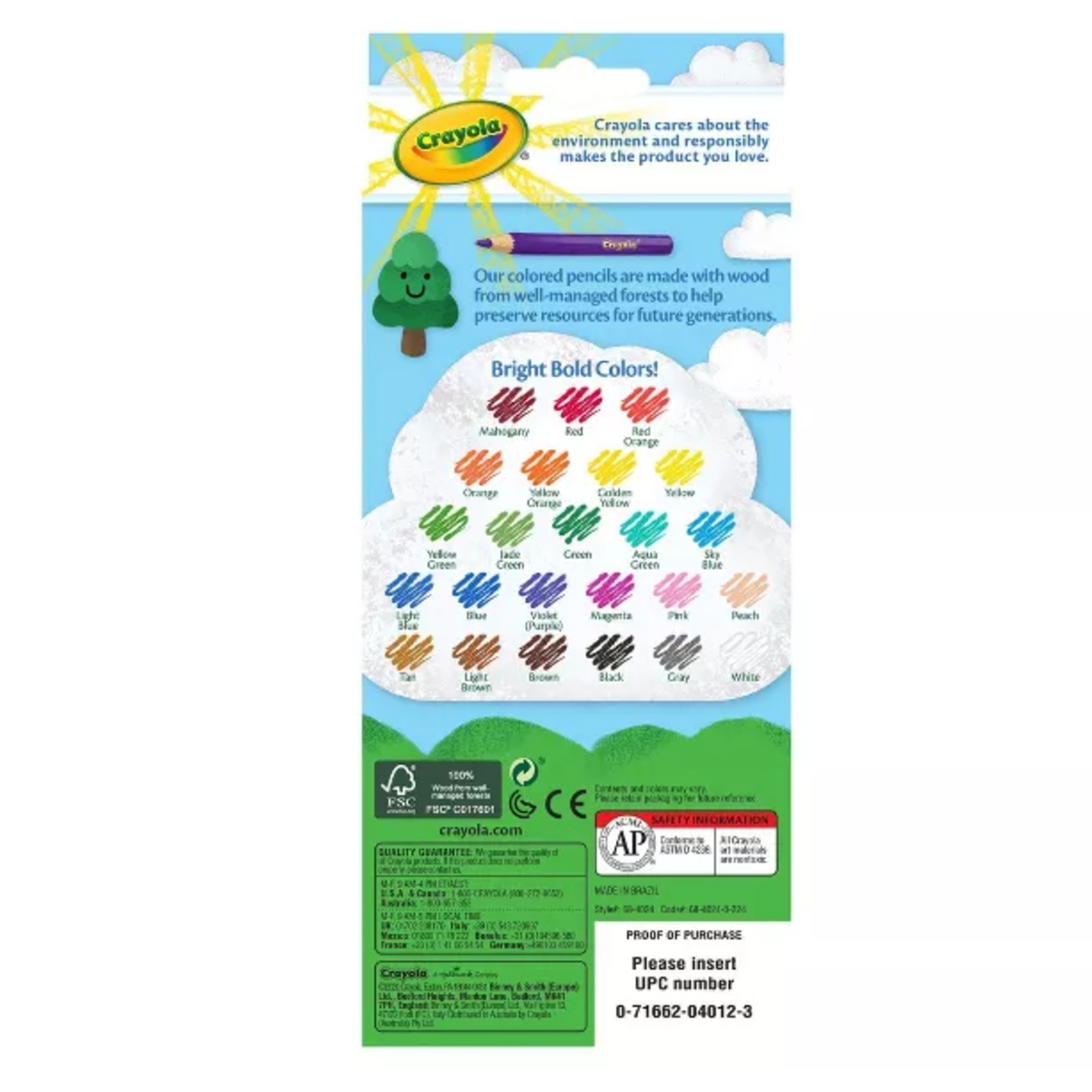 كريولا أقلام تلوين ملونة للجنسين، 5-7 سنوات، مجموعة من 24