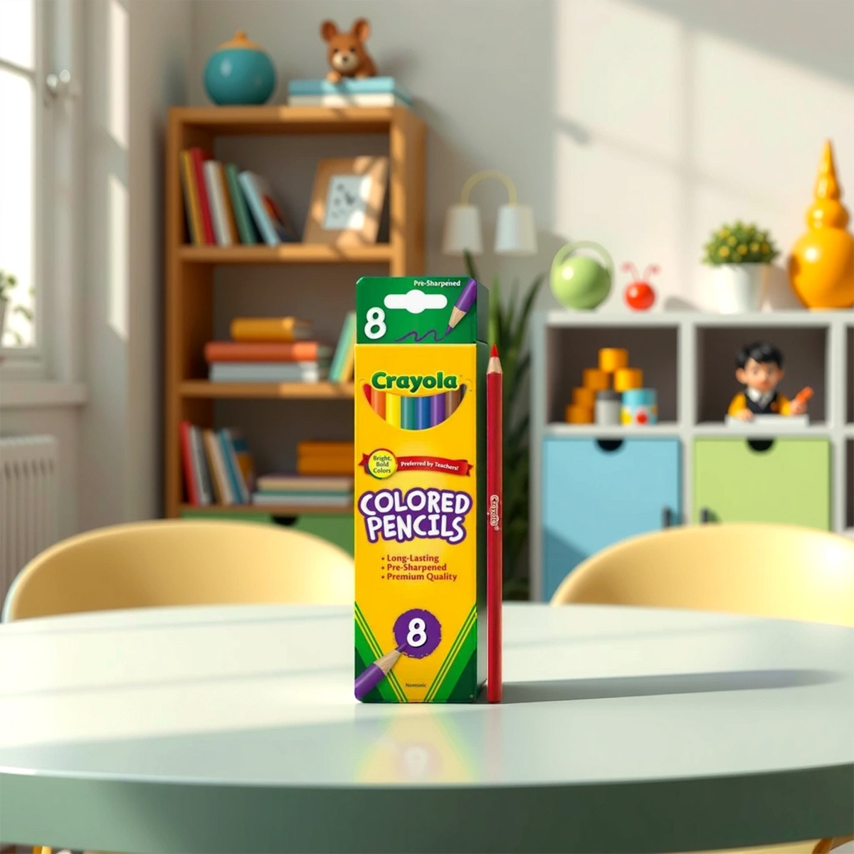 كرايولا أقلام تلوين للجنسين، 5-7 سنوات، مجموعة من 8