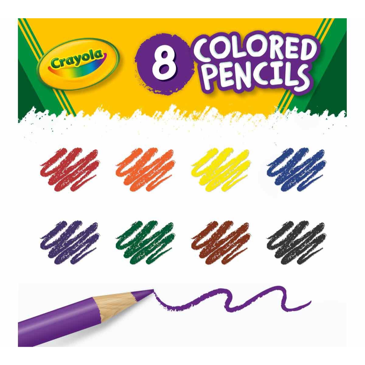 كرايولا أقلام تلوين للجنسين، 5-7 سنوات، مجموعة من 8