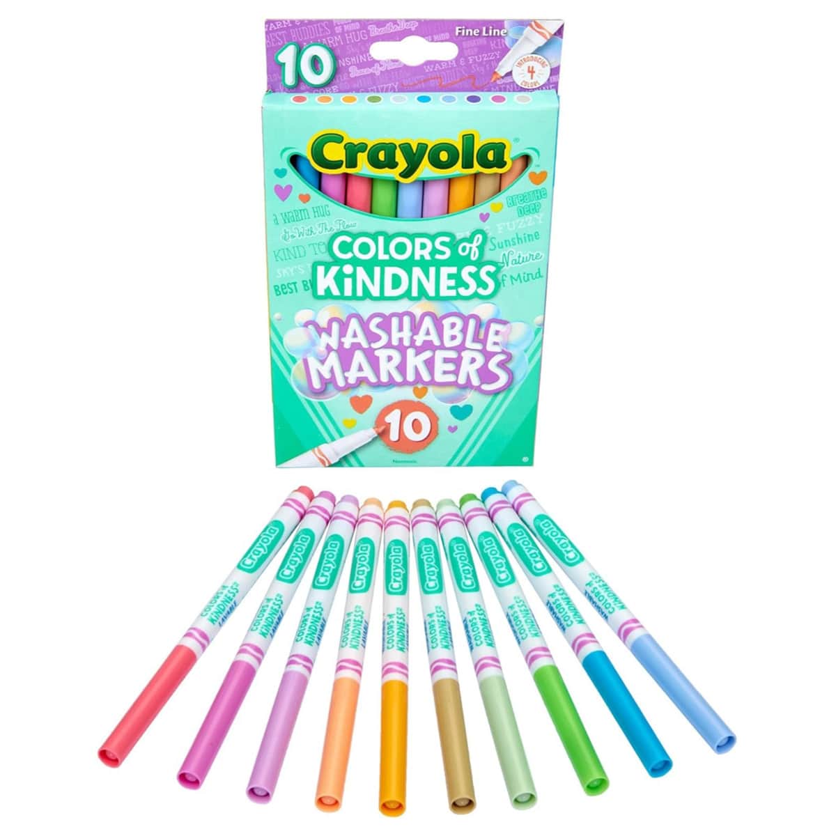 Crayola Colours of Kindness Washable Markers Unisex, 3-4 Years, Pack of 10