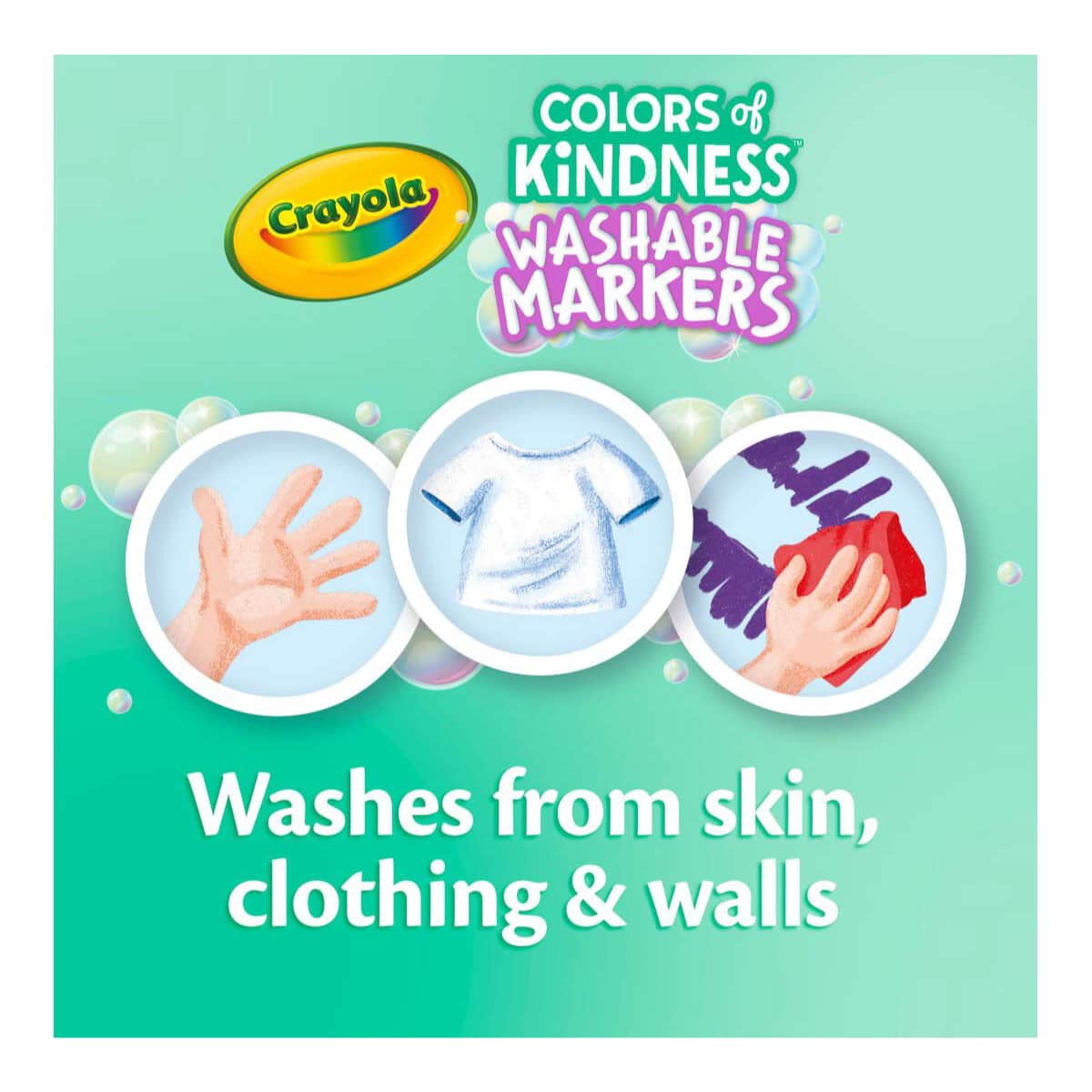 Crayola Colours of Kindness Washable Markers Unisex, 3-4 Years, Pack of 10