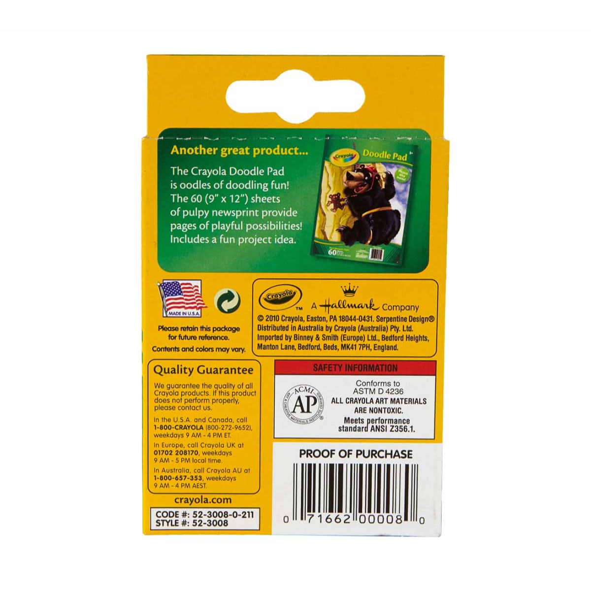 Crayola CRA5230082010 Regular Size Classic Color Crayons Tuck Box Unisex, 5-7 Years, Pack of 8