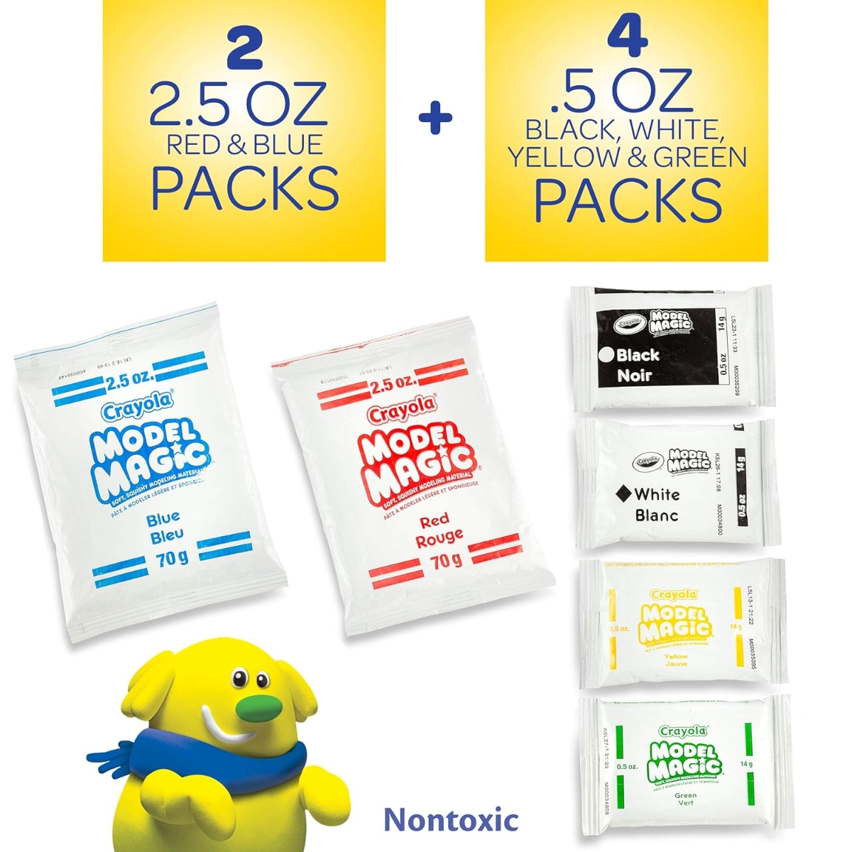 Crayola Craft Pack Model Magic Modeling Clay Unisex, 5-7 Years, Pack of 6