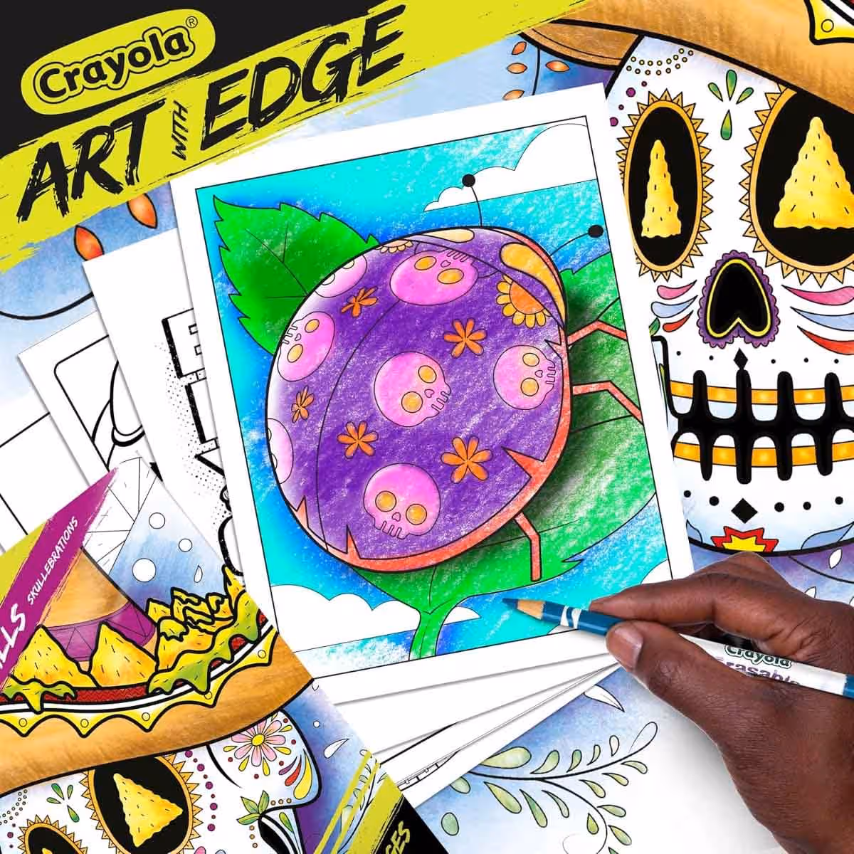 Crayola Crayons & Oil Pastels with Colouring Book & Blank Paper Pad Bundle Pack Unisex, 5-7 Years