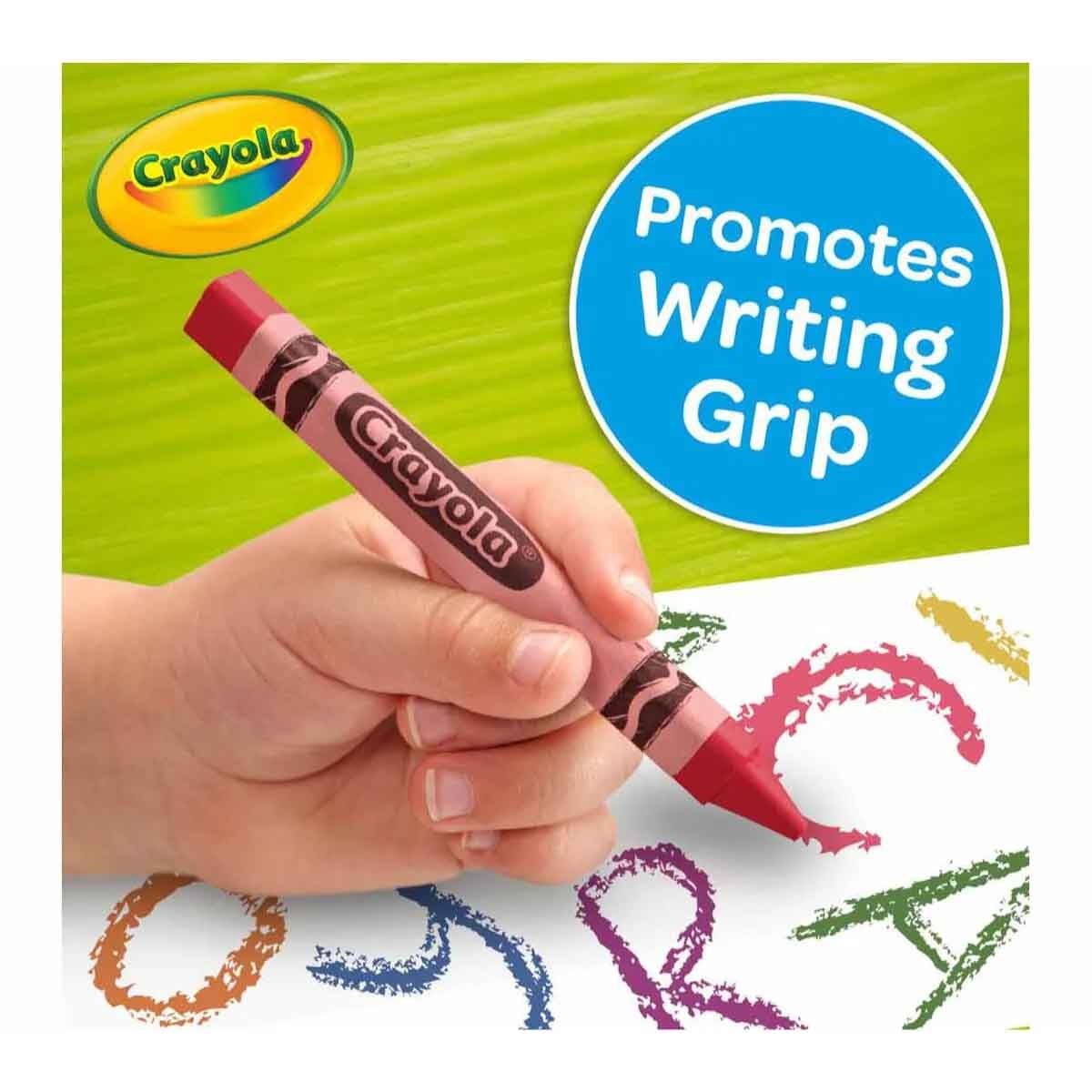 كرايولا مجموعة أقلام شمعية ومثلثة مع كتاب تلوين وأقلام شمعية مثلثة قابلة للغسل مجموعة، للجنسين، 3-4 سنوات