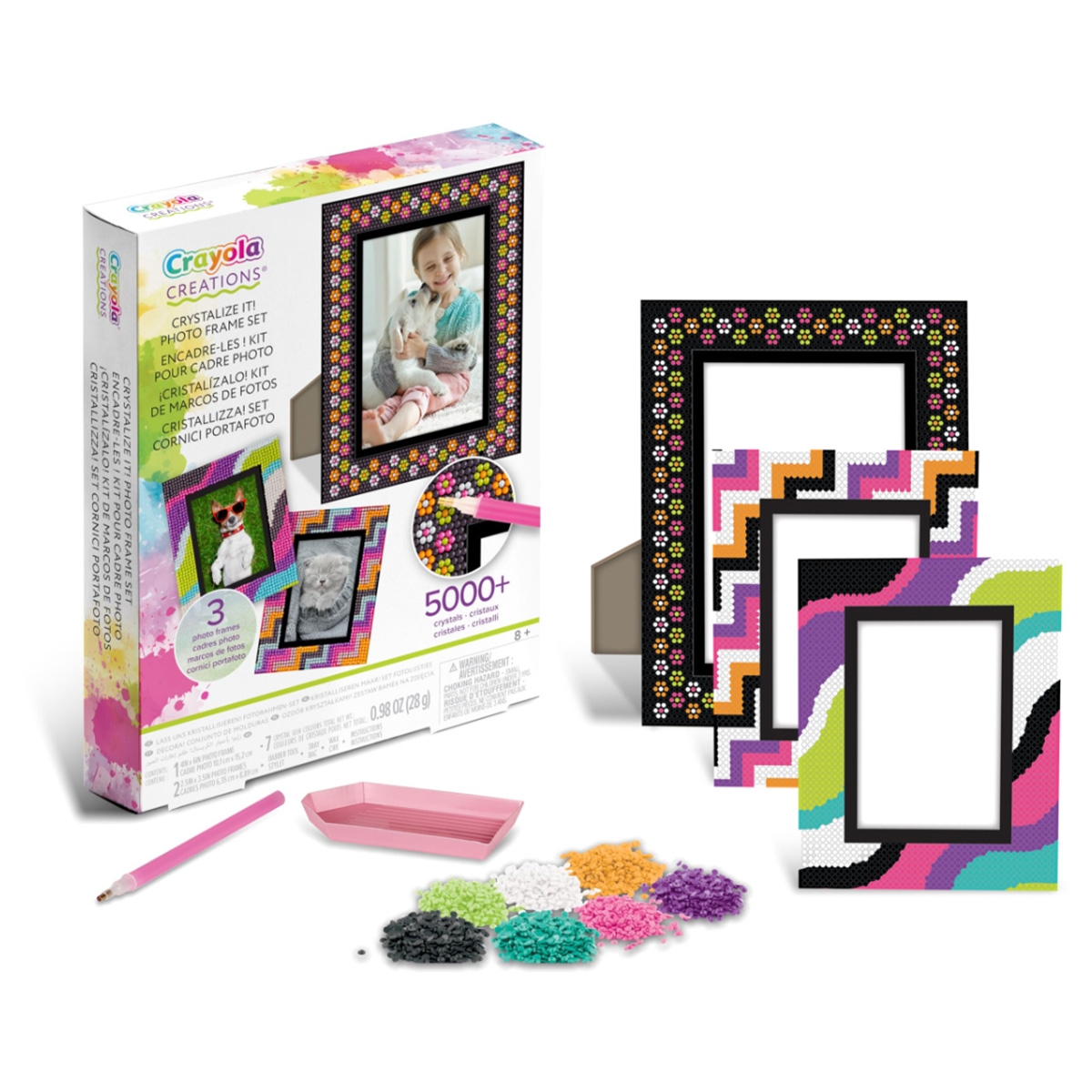Crayola Creations Crystalize It Photo Frames Set Unisex, 8-10 Years