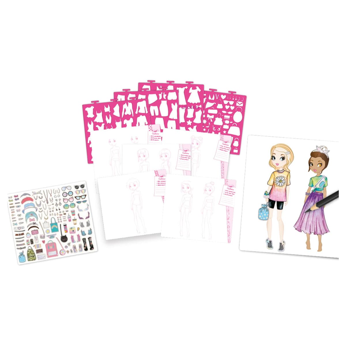Crayola Creations Fashion Sketch Set Unisex, 8-10 Years