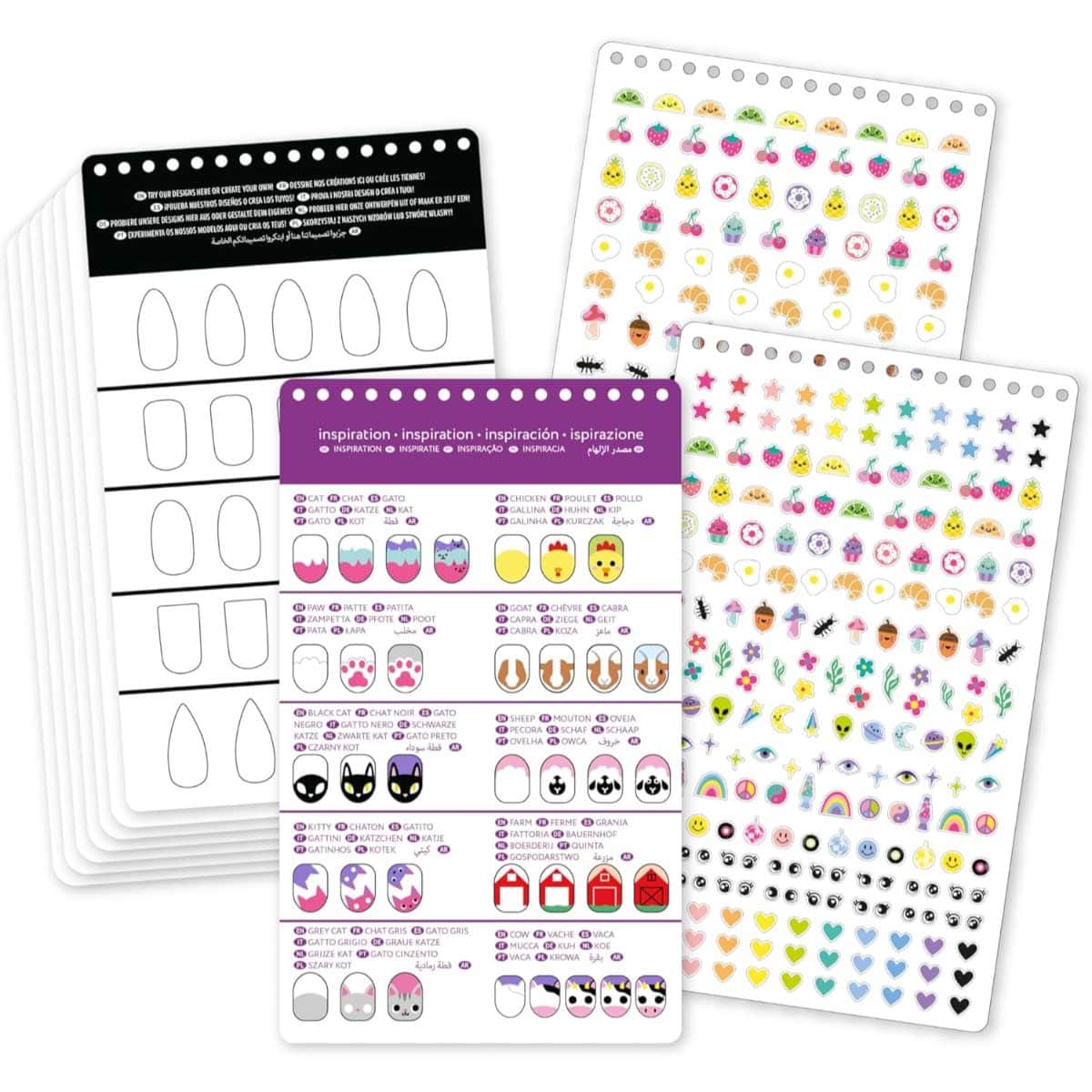 Crayola Creations Nail Design Compact Portfolio Sticker Set Girls, 8-10 Years