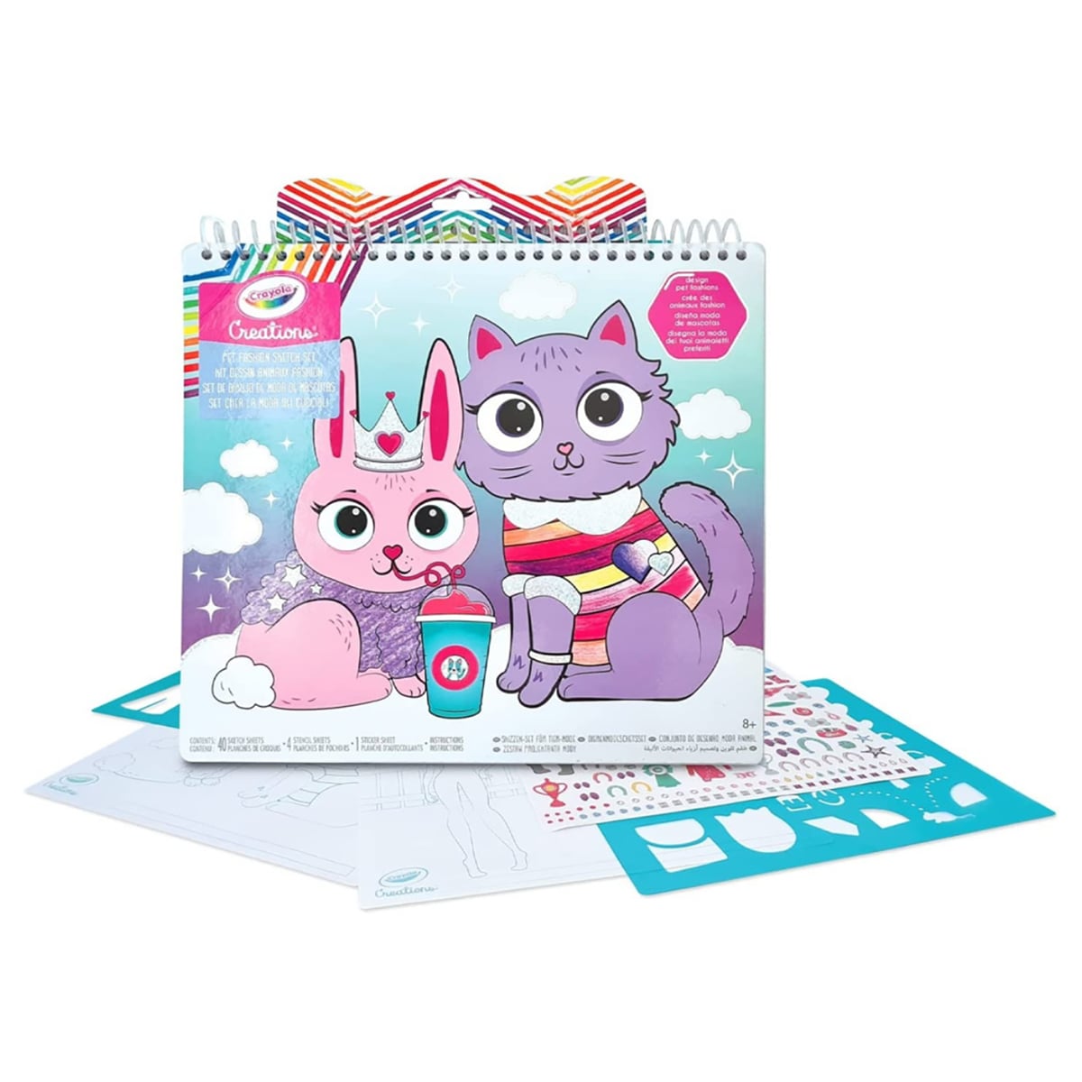 Crayola Creations Pets Fashion Sketch Set Girls, 5-7 Years