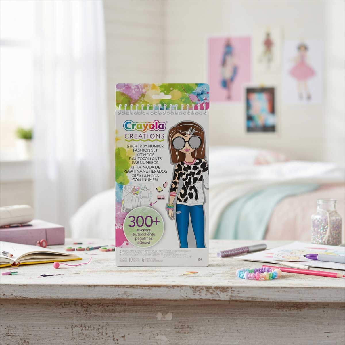 مجموعة ملصقات كرايولا كرييشنز بالأرقام للبنات، من 8 إلى 10 سنوات