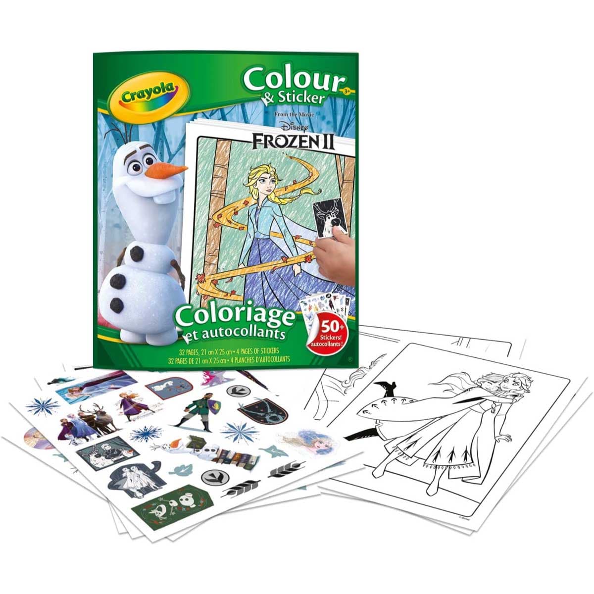 Crayola Disney Frozen Color & Sticker Book Unisex, 3-4 Years