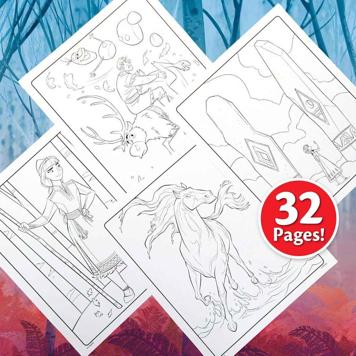 كتاب تلوين وملصقات كرايولا ديزني فروزن، للجنسين، 3-4 سنوات