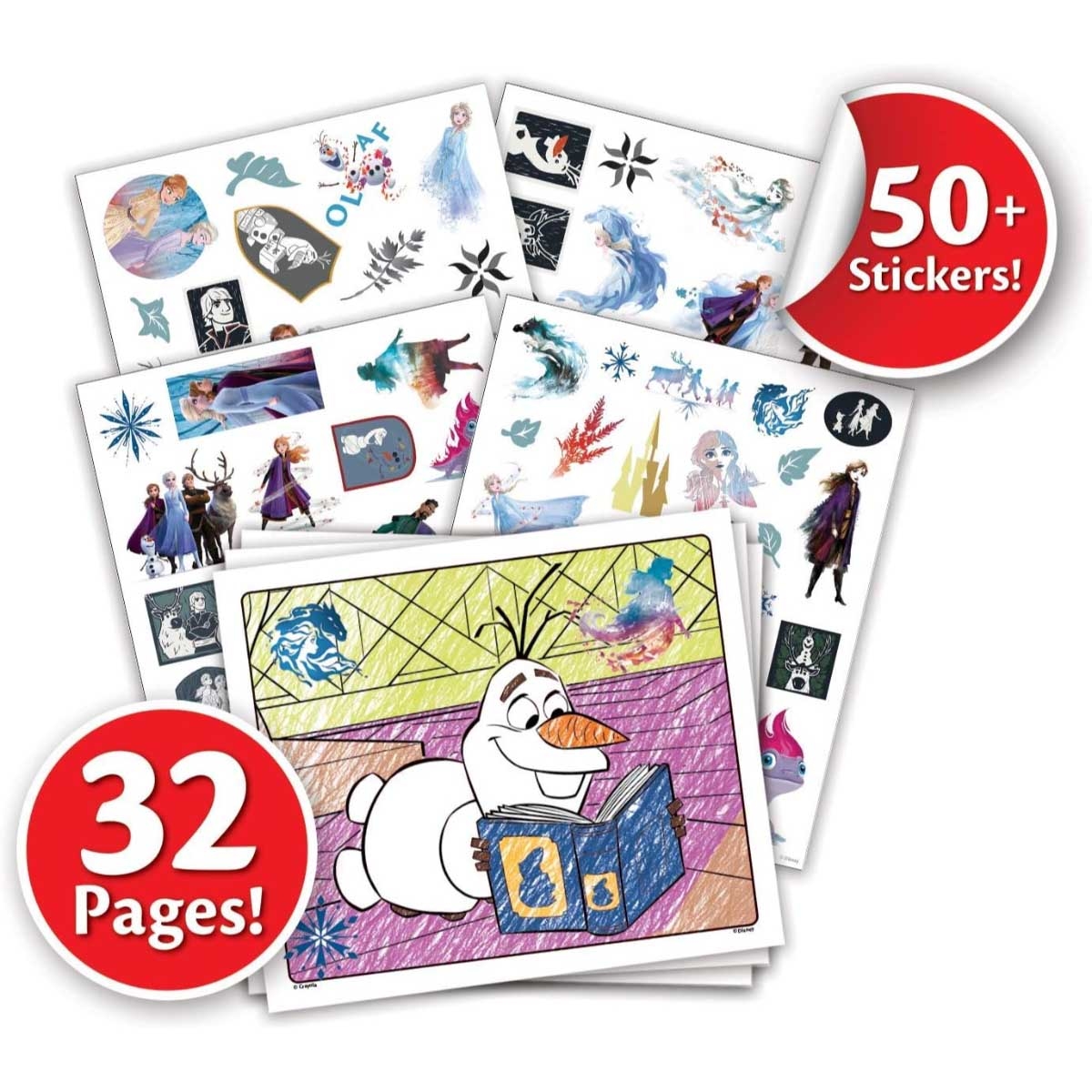 كتاب تلوين وملصقات كرايولا ديزني فروزن، للجنسين، 3-4 سنوات