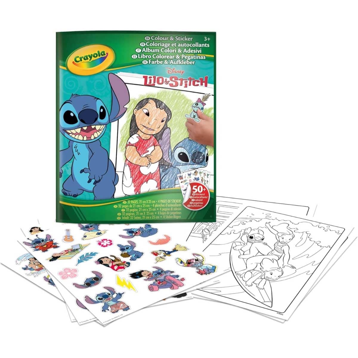 Crayola Disney Lilo & Stitch Colour & Sticker Pad Unisex, 3-4 Years