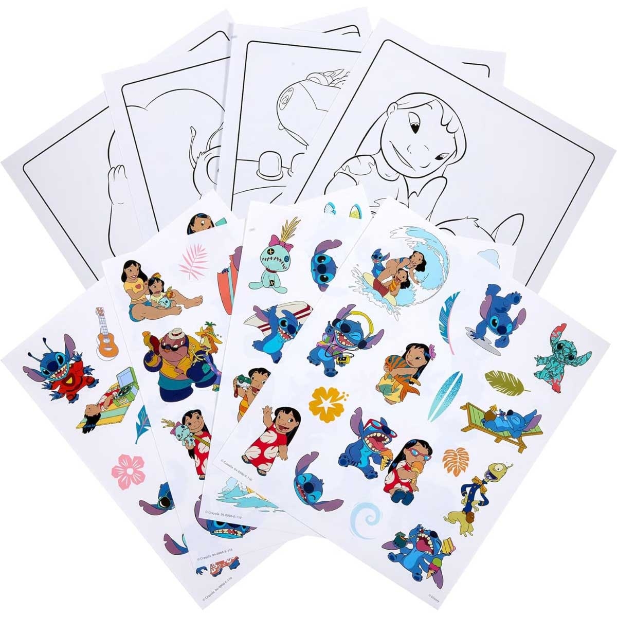 مجموعة ألوان وملصقات كرايولا ديزني ليلو وستيتش، للجنسين، 3-4 سنوات