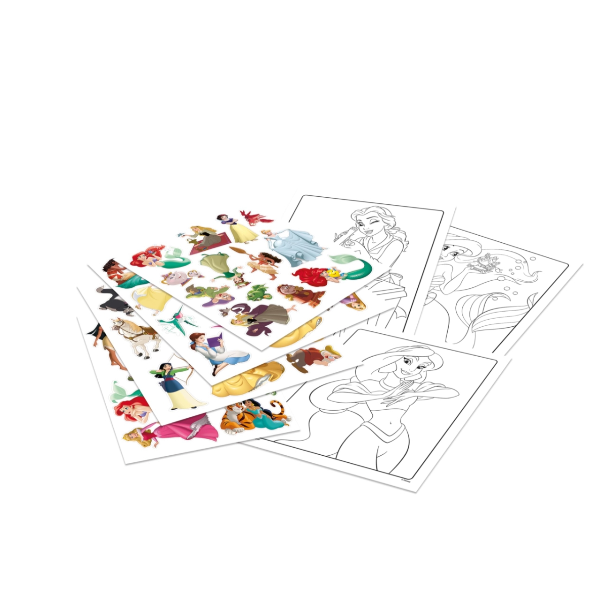 Crayola Disney Princess Coloring Page with Stickers Unisex, 3-4 Years