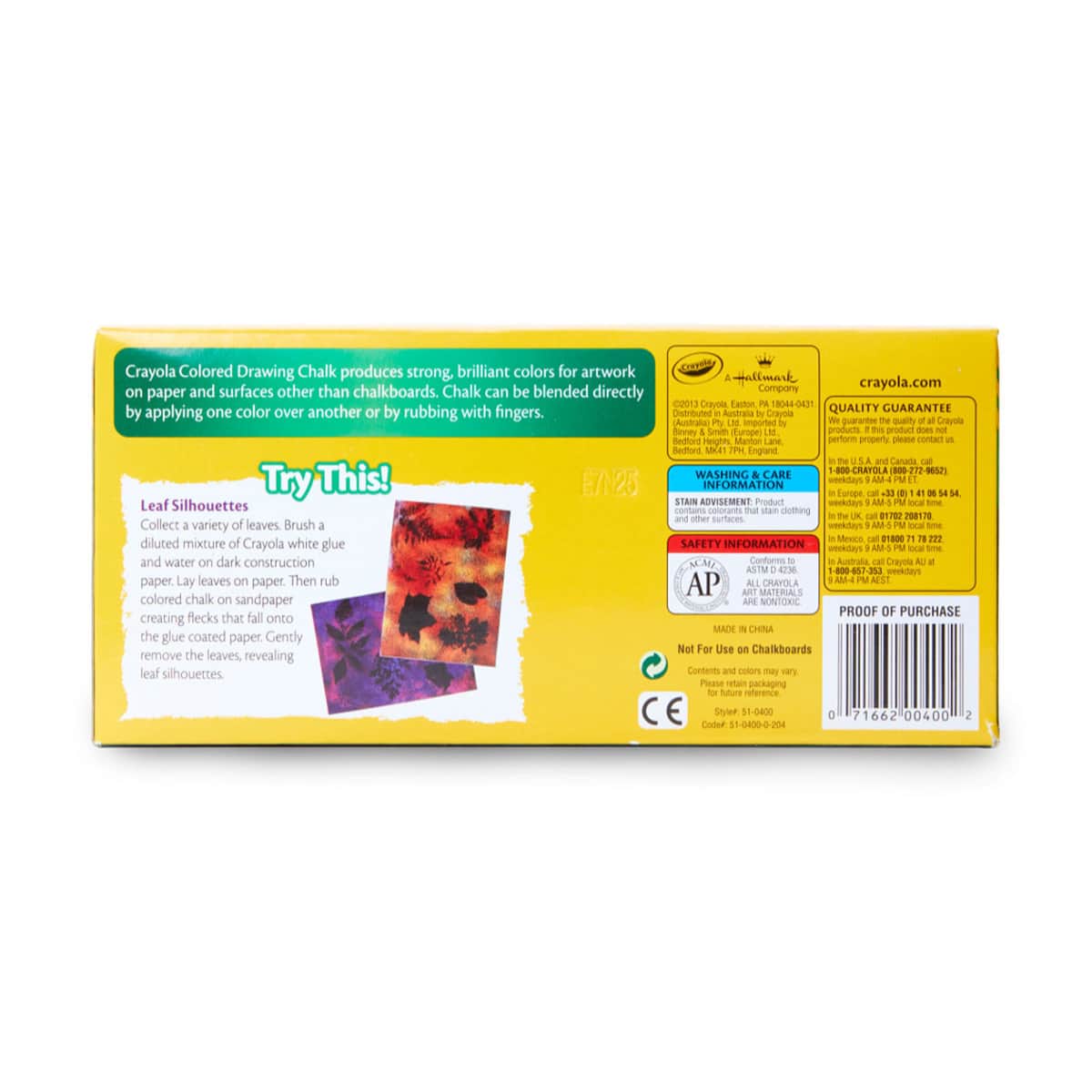 Crayola Assorted Drawing Chalk Unisex, 3-4 Years, Pack of 144